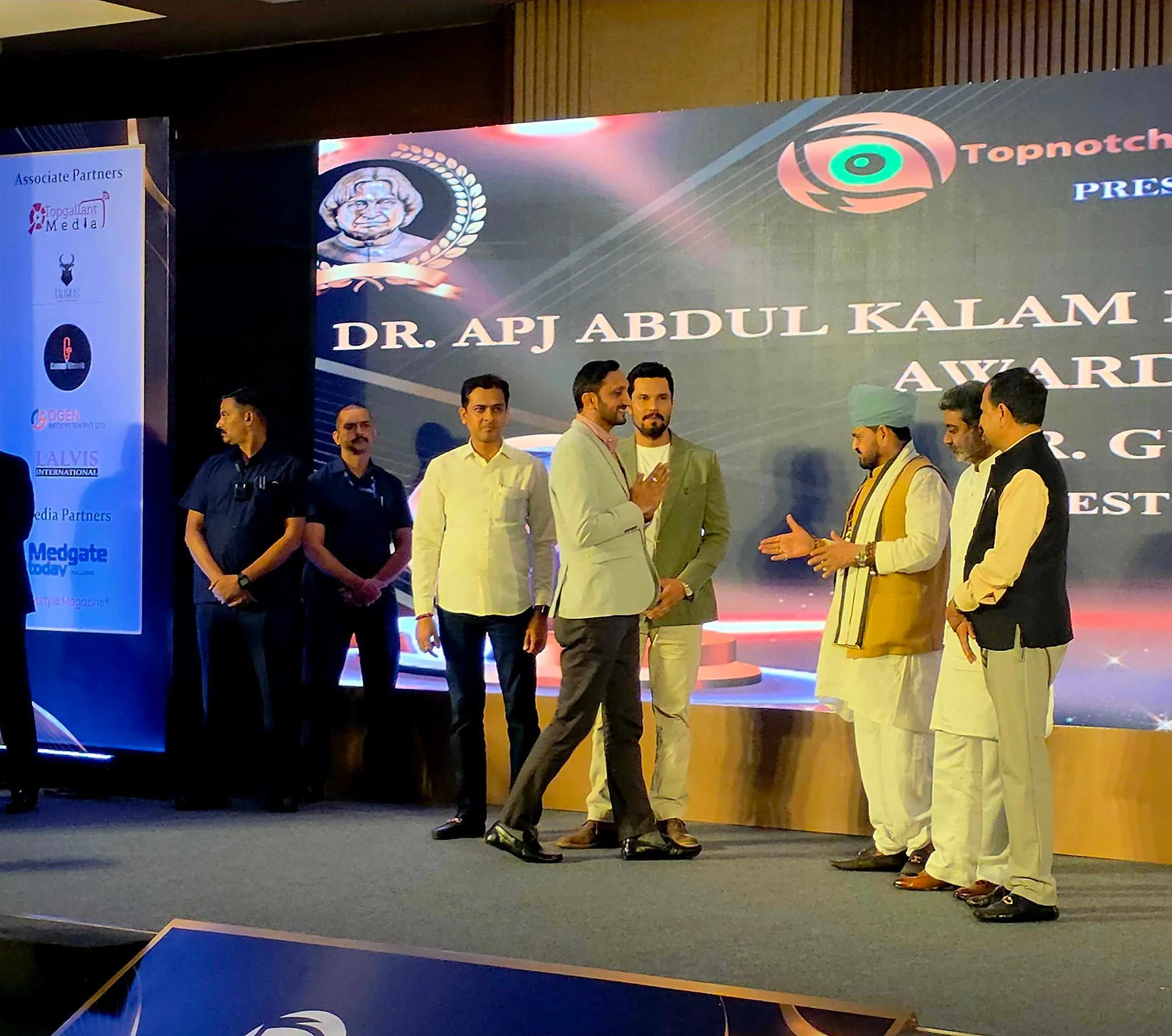 ITARV Technologies recognition on stage at an awards ceremony